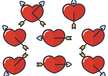Arrow Through Heart - vector gratuit #305833